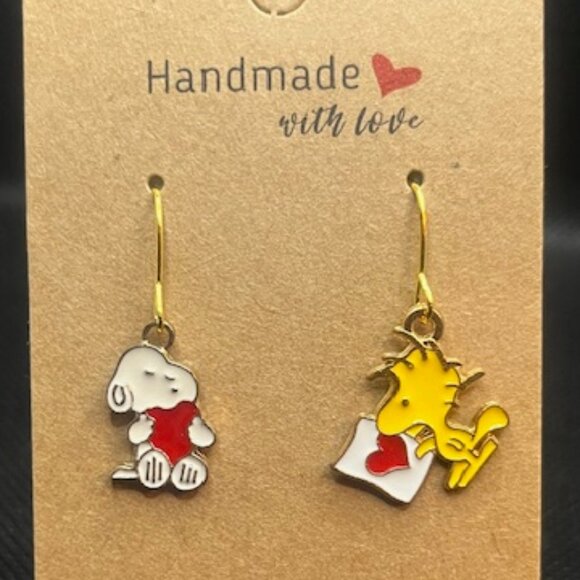 Snoopy and Woodstock Earrings - Picture 2 of 3